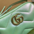 GG MARMONT 24 SMALL MATELASS�� SHOULDER BAG GREEN IRIDESCENT - Image 5