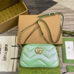 GG MARMONT 24 SMALL MATELASS�� SHOULDER BAG GREEN IRIDESCENT - Image 2
