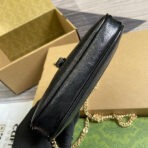 JACKIE NOTTE MINI BAG 19 IN BLACK CRACKED LACQUER  GOLD HARDWARE - Image 6