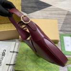 JACKIE SMALL SHOULDER BAG 27 IN BURGUNDY RED  GOLD HARDWARE - Image 6