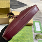 JACKIE SMALL SHOULDER BAG 27 IN BURGUNDY RED  GOLD HARDWARE - Image 8