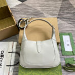 JACKIE SMALL SHOULDER BAG 27 IN WHITE  GOLD HARDWARE - Image 5