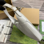 JACKIE SMALL SHOULDER BAG 27 IN WHITE  GOLD HARDWARE - Image 9