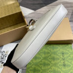 JACKIE SMALL SHOULDER BAG 27 IN WHITE  GOLD HARDWARE - Image 10