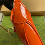 JACKIE NOTTE MINI BAG 19 IN ORANGE CRACKED LACQUER  GOLD HARDWARE - Image 5