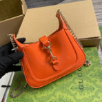JACKIE NOTTE MINI BAG 19 IN ORANGE CRACKED LACQUER  GOLD HARDWARE - Image 10