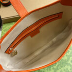 JACKIE SMALL SHOULDER BAG 27 IN ORANGE CRACKED LACQUER  GOLD HARDWARE - Image 3