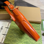 JACKIE SMALL SHOULDER BAG 27 IN ORANGE CRACKED LACQUER  GOLD HARDWARE - Image 9