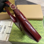 JACKIE SMALL SHOULDER BAG 27 IN WINE RED CRACKED LACQUER  GOLD HARDWARE - Image 3