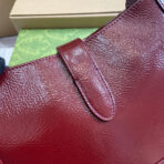 JACKIE SMALL SHOULDER BAG 27 IN WINE RED CRACKED LACQUER  GOLD HARDWARE - Image 10