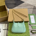 JACKIE NOTTE MINI BAG 19 IN MINT GREEN CRACKED LACQUER  GOLD HARDWARE - Image 7