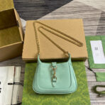 JACKIE NOTTE MINI BAG 19 IN MINT GREEN CRACKED LACQUER  GOLD HARDWARE - Image 2