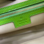 JACKIE SMALL SHOULDER BAG 27 IN LIME GREEN CRACKED LACQUER  GOLD HARDWARE - Image 6