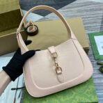 JACKIE SMALL SHOULDER BAG 27 IN LIGHT PINK CRACKED LACQUER  GOLD HARDWARE - Image 6