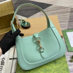 JACKIE SMALL SHOULDER BAG 27 IN MINT GREEN CRACKED LACQUER  GOLD HARDWARE - Image 8