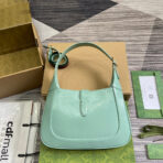 JACKIE SMALL SHOULDER BAG 27 IN MINT GREEN CRACKED LACQUER  GOLD HARDWARE - Image 10