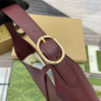 JACKIE MEDIUM SHOULDER BAG 35 IN WINE RED  GOLD HARDWARE - Image 5