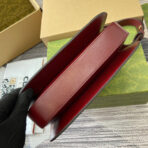 HORSEBIT 1955 SHOULDER BAG 25 IN WINE RED LAMBSKIN GOLD HARDWARE - Image 9