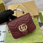 GG MARMONT 13 MINI TOP HANDLE BAG ROSSO ANCORA RED - Image 3