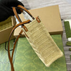 MINI 18 LOGO RAFFIA TOTE BAG - Image 5