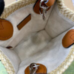 MINI 18 LOGO RAFFIA TOTE BAG - Image 9
