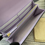 CONTINENTAL WALLET 19 IN LIGHT VIOLET EMBOSSED  GOLD HARDWARE - Image 9