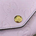 CONTINENTAL WALLET 19 IN LIGHT VIOLET EMBOSSED  GOLD HARDWARE - Image 10