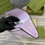 CONTINENTAL WALLET 19 IN LIGHT VIOLET EMBOSSED  GOLD HARDWARE - Image 4