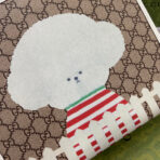 ANIMAL PRINT TOTE BAG 28 IN BEIGE CANVAS AND WHITE  TRIM - Image 5