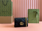 MARMONT SMALL SHOULDER BAG 20 IN BLACK LAMBSKIN GOLD HARDWARE - Image 10
