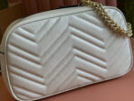MARMONT SMALL SHOULDER BAG 24 IN WHITE  GOLD HARDWARE - Image 3