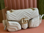MARMONT SMALL MULTI-POCKET BAG 25 IN WHITE  GOLD HARDWARE - Image 3