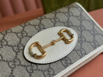HORSEBIT 1955 WALLET IN BEIGE EBONY CANVAS MIX WHITE  GOLD CHAIN - Image 4
