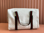 MEDIUM DUFFLE BAG WITH WEB 47 IN WHITE SOFT GG - Image 3