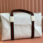 MEDIUM DUFFLE BAG WITH WEB 47 IN WHITE SOFT GG - Image 2