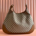 BODY MEDIUM SHOULDER BAD 49 IN BEIGE MONOGRAM CANVAS AND BROWN  GOLD HARDWARE