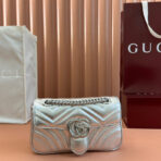 MARMONT MEDIUM SHOUDER BAG 23 IN SILVER PATENT