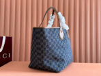 LARGE TOTISSIMA REVERSIBLE TOTE 30.5 IN DARK BLUE DENIM ONE SIDE GREY SUEDE - Image 3