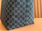 LARGE TOTISSIMA REVERSIBLE TOTE 30.5 IN DARK BLUE DENIM ONE SIDE GREY SUEDE - Image 10