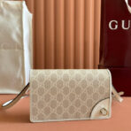EMBLEM WALLET GG MONOGRAM 20 IN BEIGE AND WHITE SMOOTH