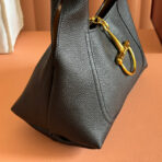 MEDIUM SOFTBIT MAXI SHOULDER BAG 27.5 IN BLACK GRAINY LAMBSKIN - Image 4