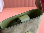73 SMALL BUCKET BAG 20 IN GREEN SOFT SUEDE AND - Image 10