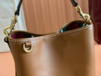 EMBLEM SMALL BUCKET BAG 19 IN BROWN SMOOTH - Image 5