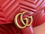 MARMONT SHOULDER BAG 31 IN RED  GOLD CHAIN - Image 9