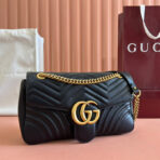 MARMONT SHOULDER BAG 31 IN BLACK  GOLD CHAIN - Image 2