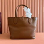 MEDIUM TOTISSIMA REVERSIBLE TOTE BAG 30 IN BROWN  BEIGE AND BROWN GG CANVAS ON SIDE