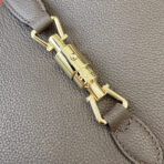 JACKIE LARGE SHOULDER BAG 40 IN BROWN  GOLD HARDWARE - Image 8