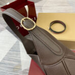 JACKIE LARGE SHOULDER BAG 40 IN BROWN  GOLD HARDWARE - Image 4