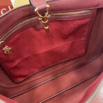 JACKIE LARGE SHOULDER BAG 40 IN BURGUNDY RED  GOLD HARDWARE - Image 6