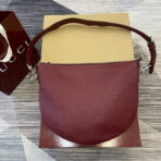BODY SHOULDER BAG 40 IN BURGUNDY RED  SILVER HARDWARE